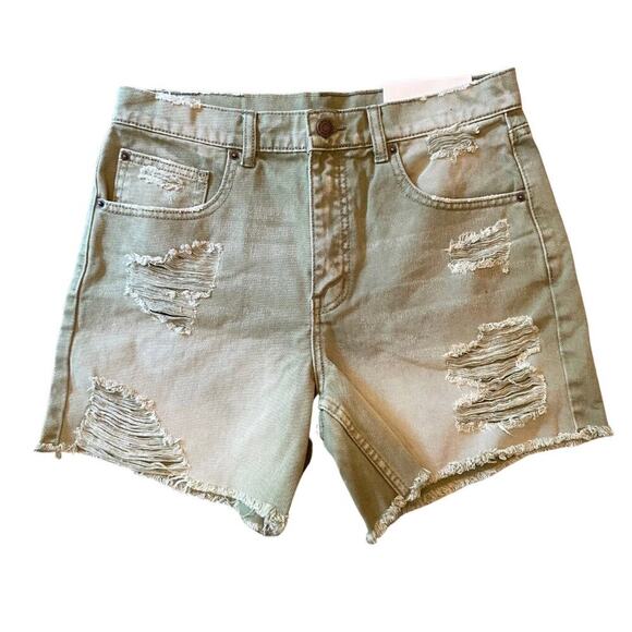 Urban Outfitters BDG Dropped Waist Destroy Denim Shorts Size 27 NWT 741N - Picture 2 of 11